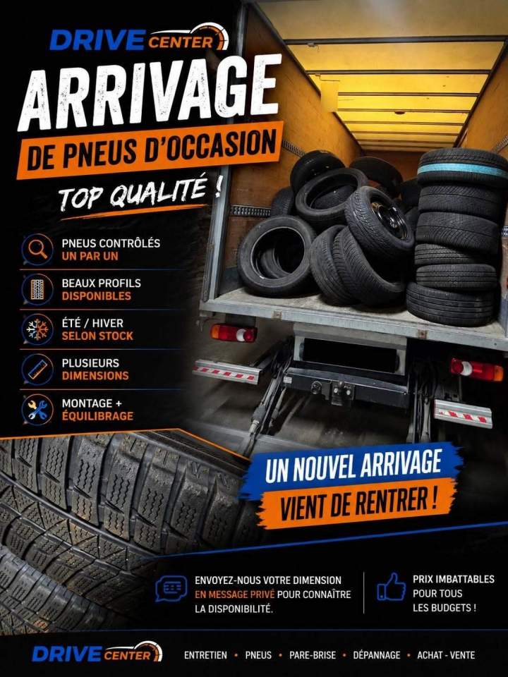Arrivage de pneus Sedan